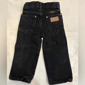 Wrangler Western Cowboy Cut Slim Fit Jeans Black - Size 2T Slim Adjustable Waist